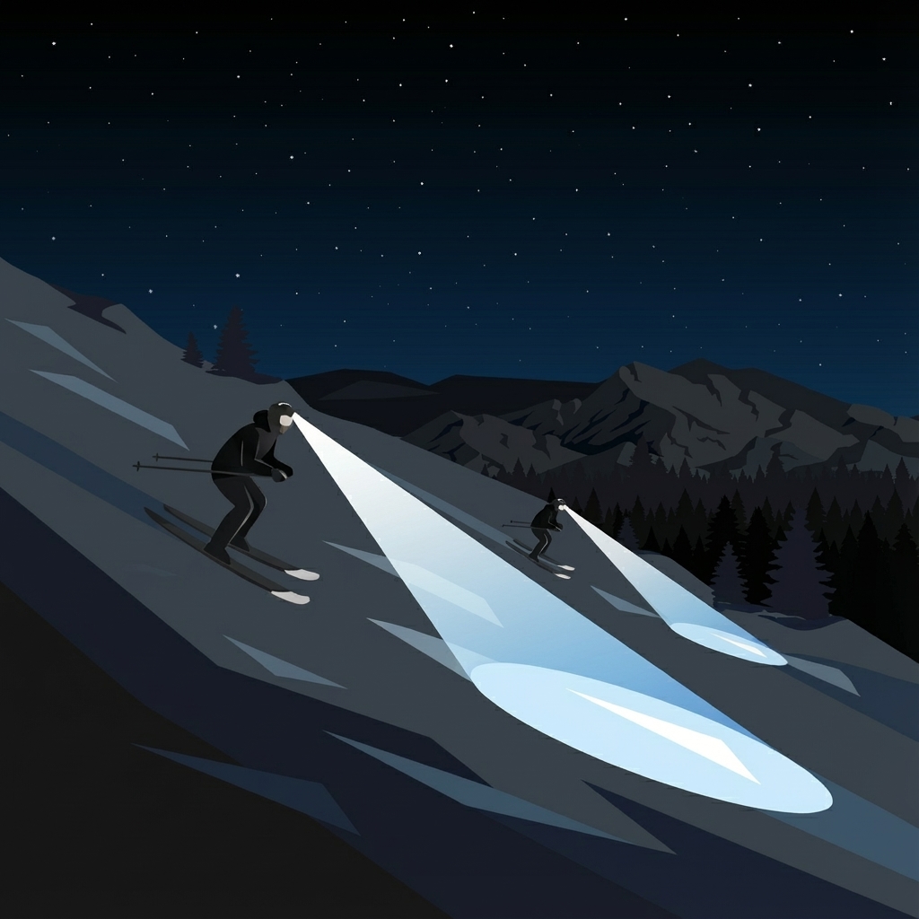 Night Ski Background
